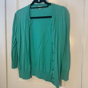 J Crew Factory Teal Jackie Cardigan